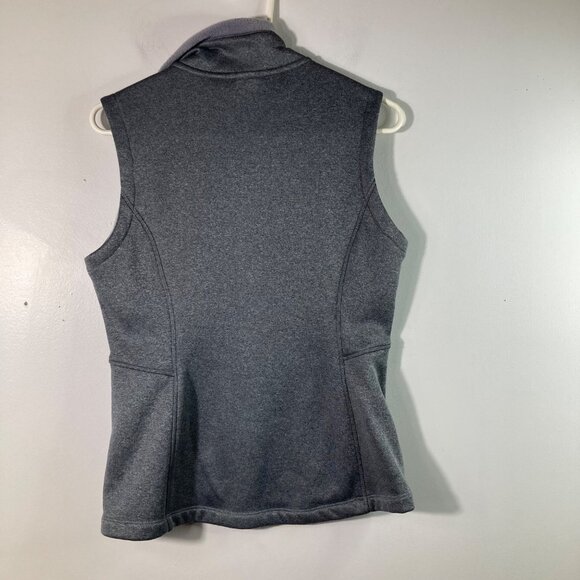 Womens The North Face Zip Fleece Vest Gray Peach‎ M Polyester Elastane Pockets - Picture 2 of 11